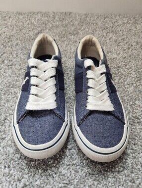 Polo by Ralph Lauren Kids Blue Canvas Lace-Up Sneakers
